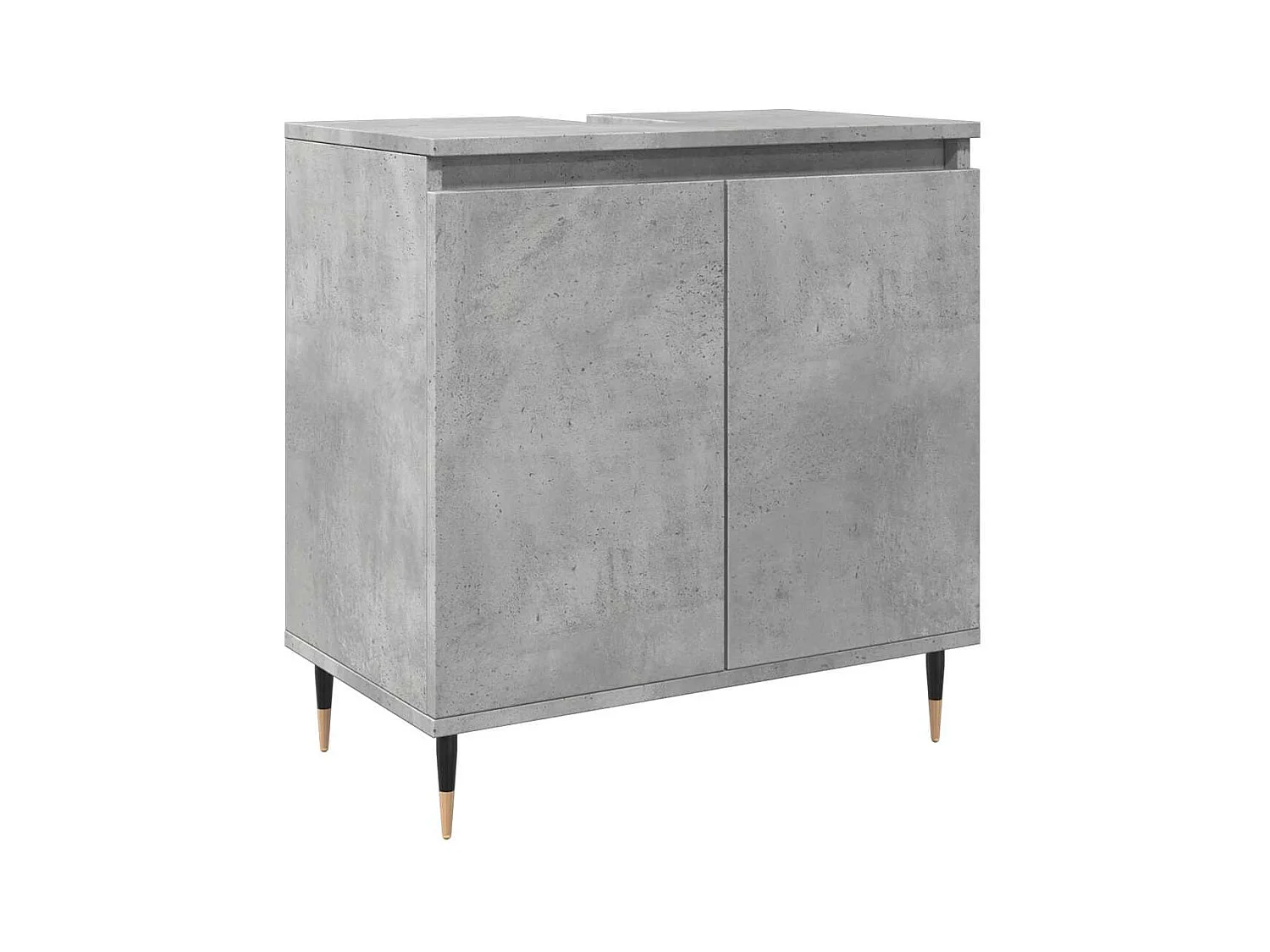 Betongrijs badkamermeubel 58x33x60 cm bewerkt hout