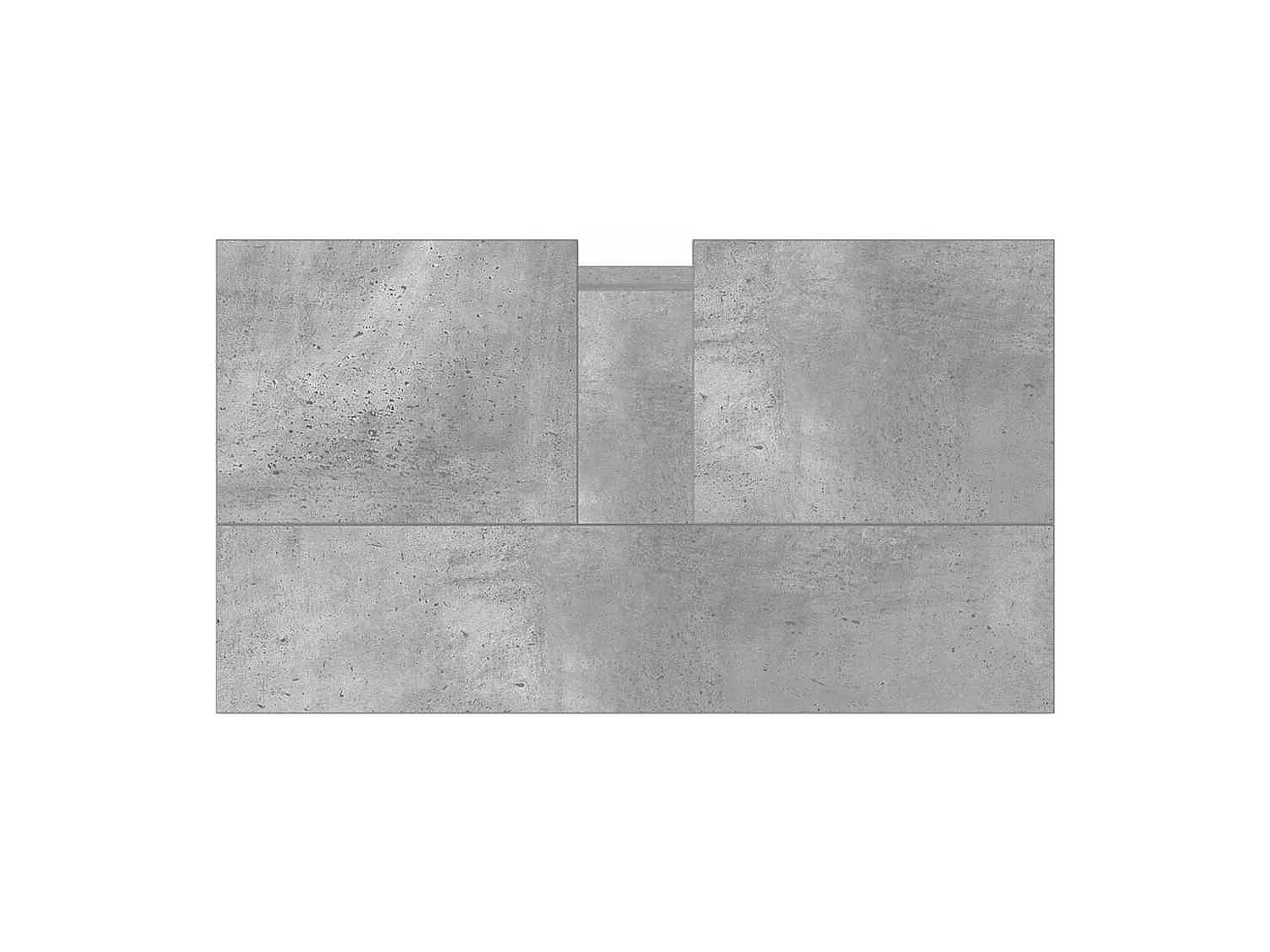 Betongrijs badkamermeubel 58x33x60 cm bewerkt hout