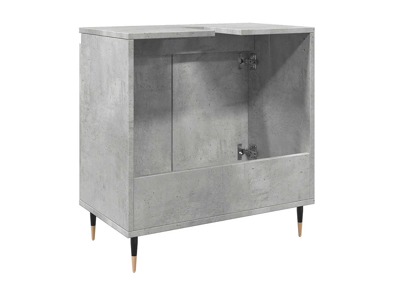 Armoire de bain gris béton 58x33x60 cm bois d'ingénierie