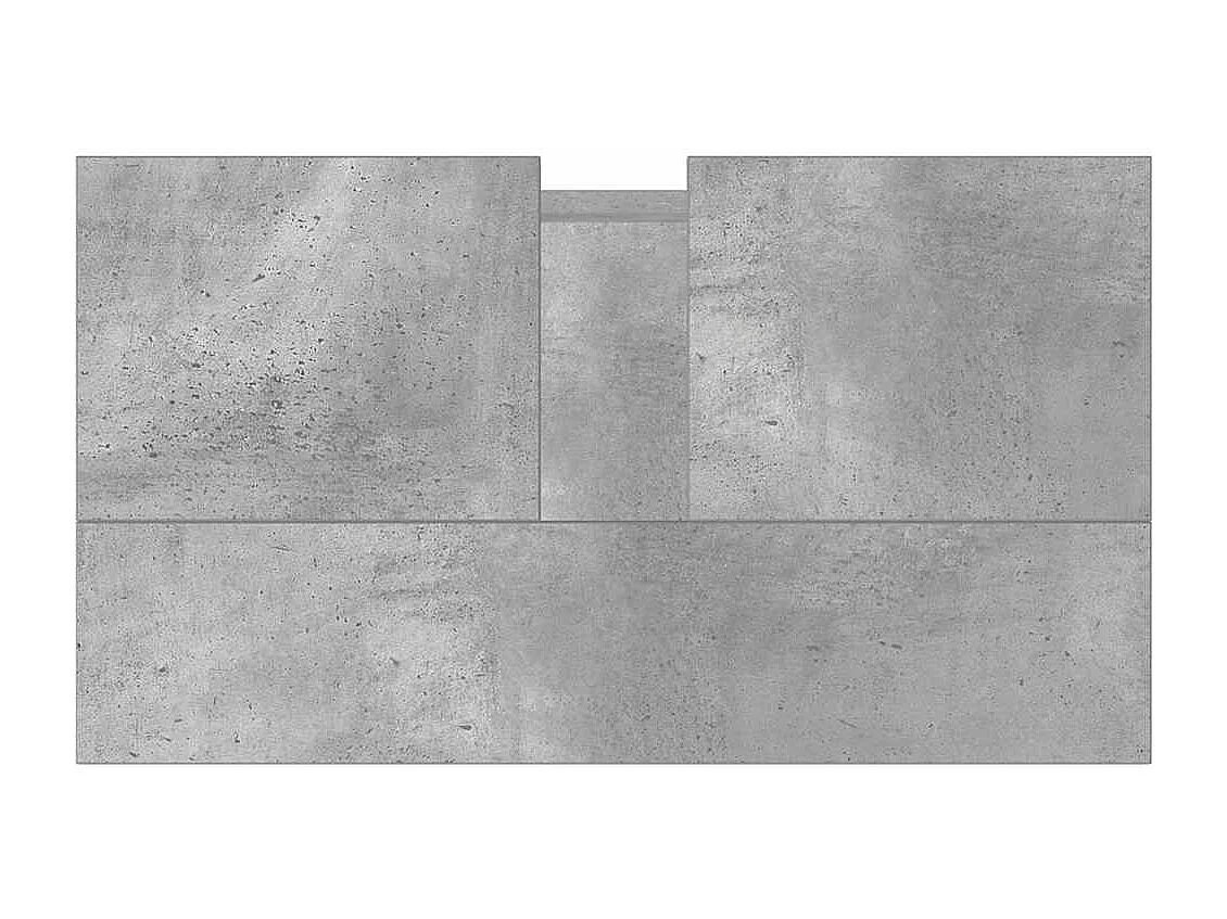 Armoire de bain gris béton 58x33x60 cm bois d'ingénierie