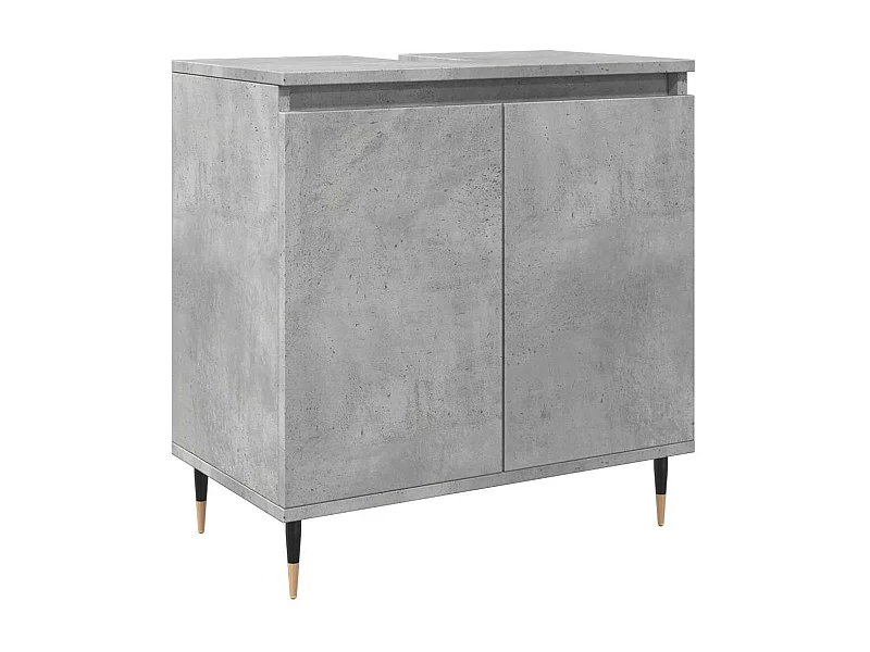 Betongrijs badkamermeubel 58x33x60 cm bewerkt hout