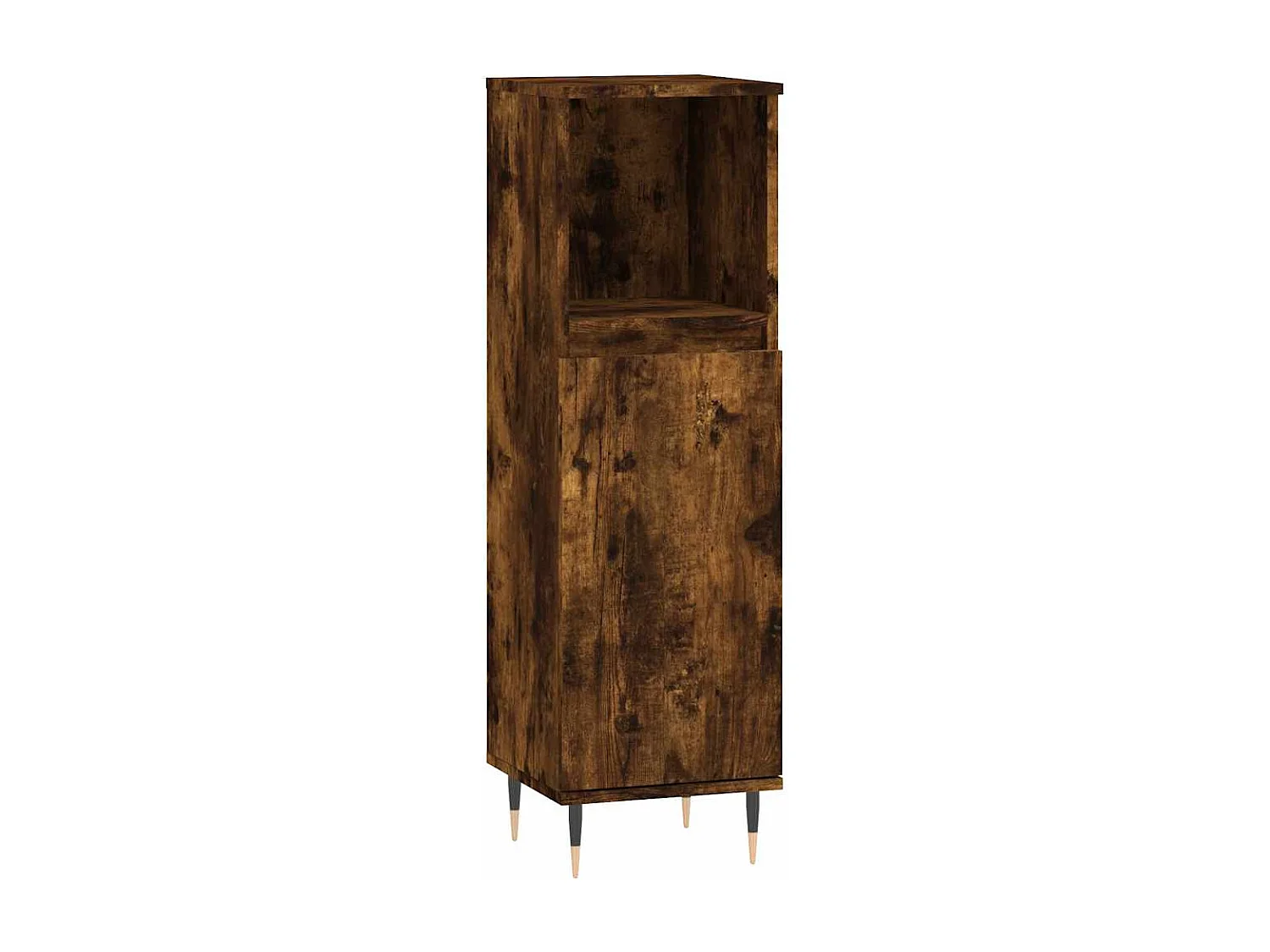 Armoire de bain chêne fumé 30x30x100 cm bois d'ingénierie