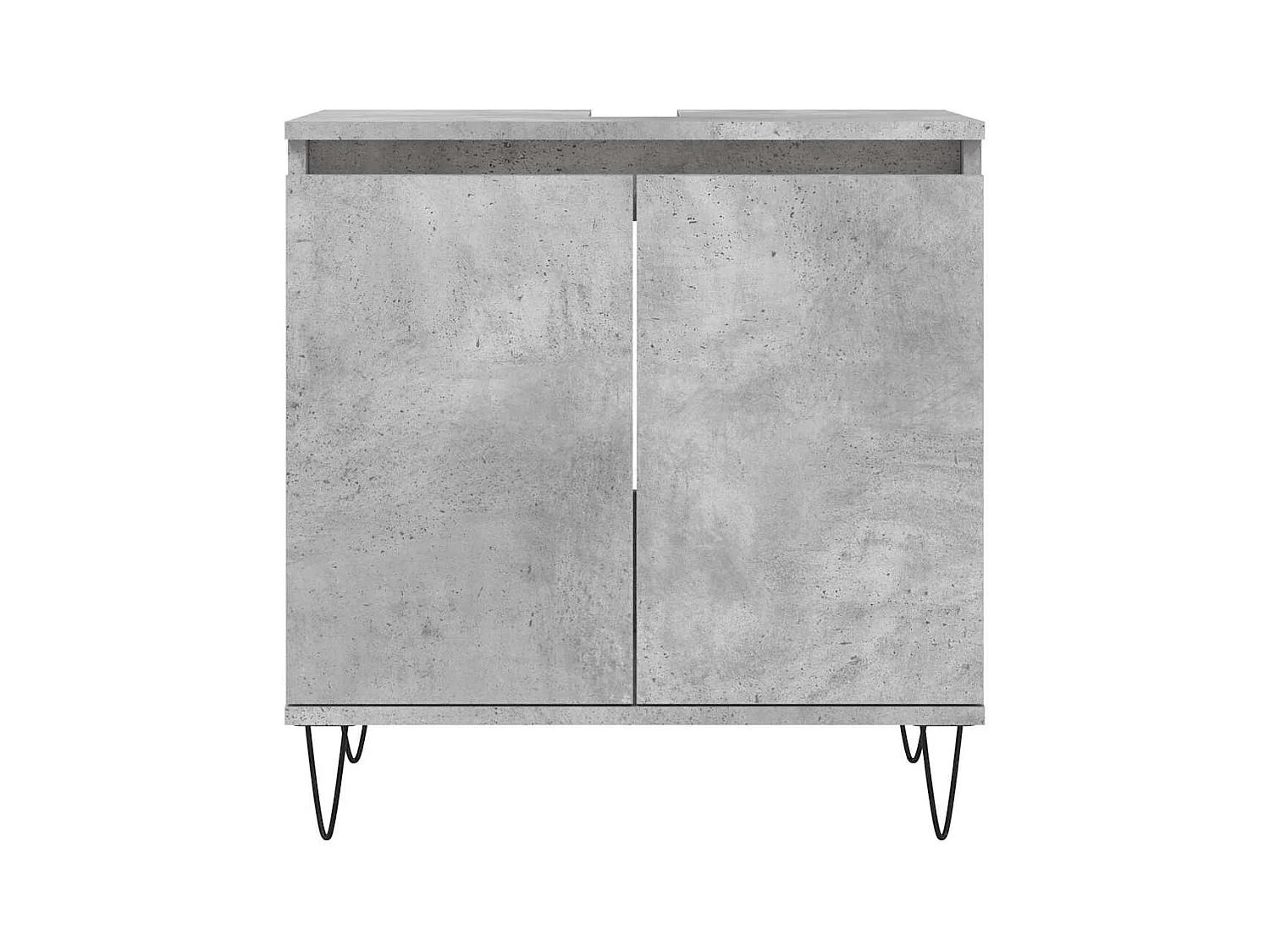 Mueble de baño gris hormigón 58x33x60 cm madera de ingeniería