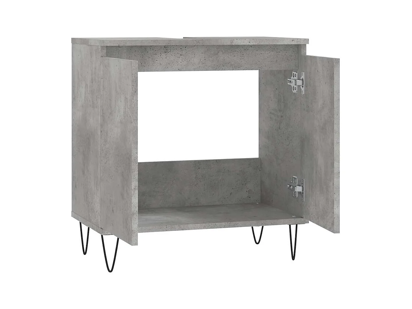 Mueble de baño gris hormigón 58x33x60 cm madera de ingeniería