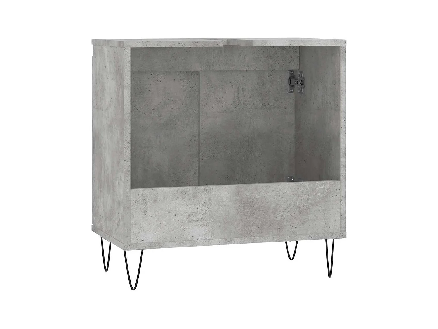 Mueble de baño gris hormigón 58x33x60 cm madera de ingeniería