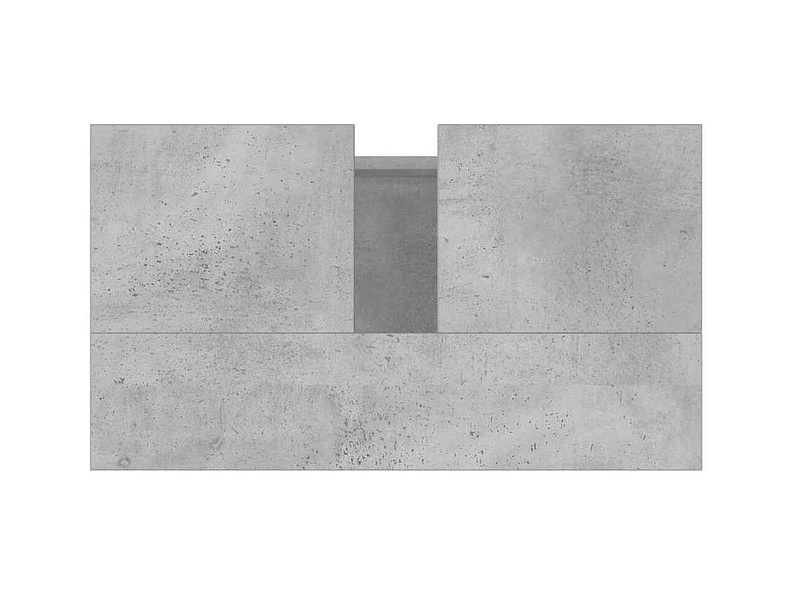 Mueble de baño gris hormigón 58x33x60 cm madera de ingeniería