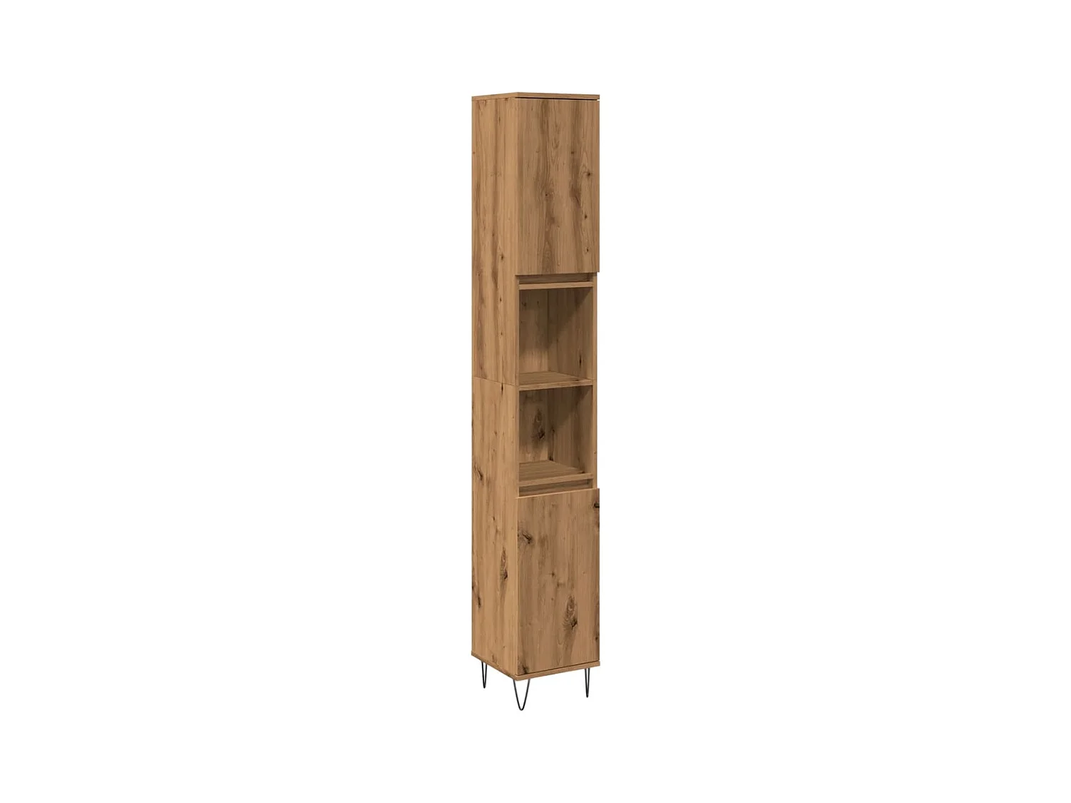 Armoire de salle de bain chêne artisanal 30x30x190 cm