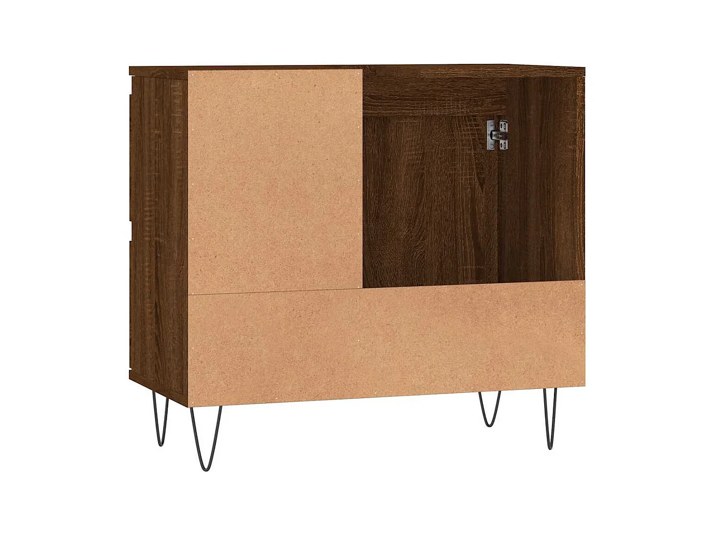 Badkamerkast bruin eiken 65x33x60 cm bewerkt hout