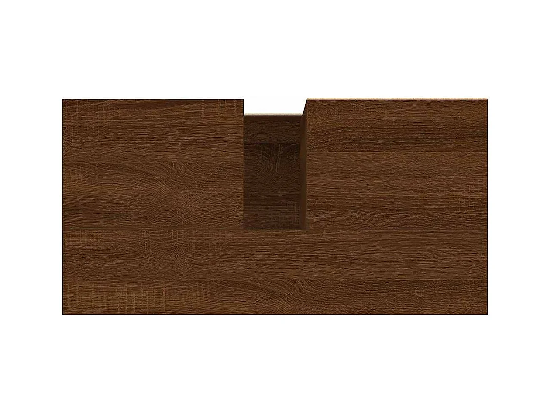 Badkamerkast bruin eiken 65x33x60 cm bewerkt hout