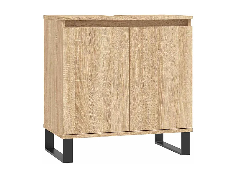 Sonoma eiken badkamerkast 58x33x60 cm bewerkt hout