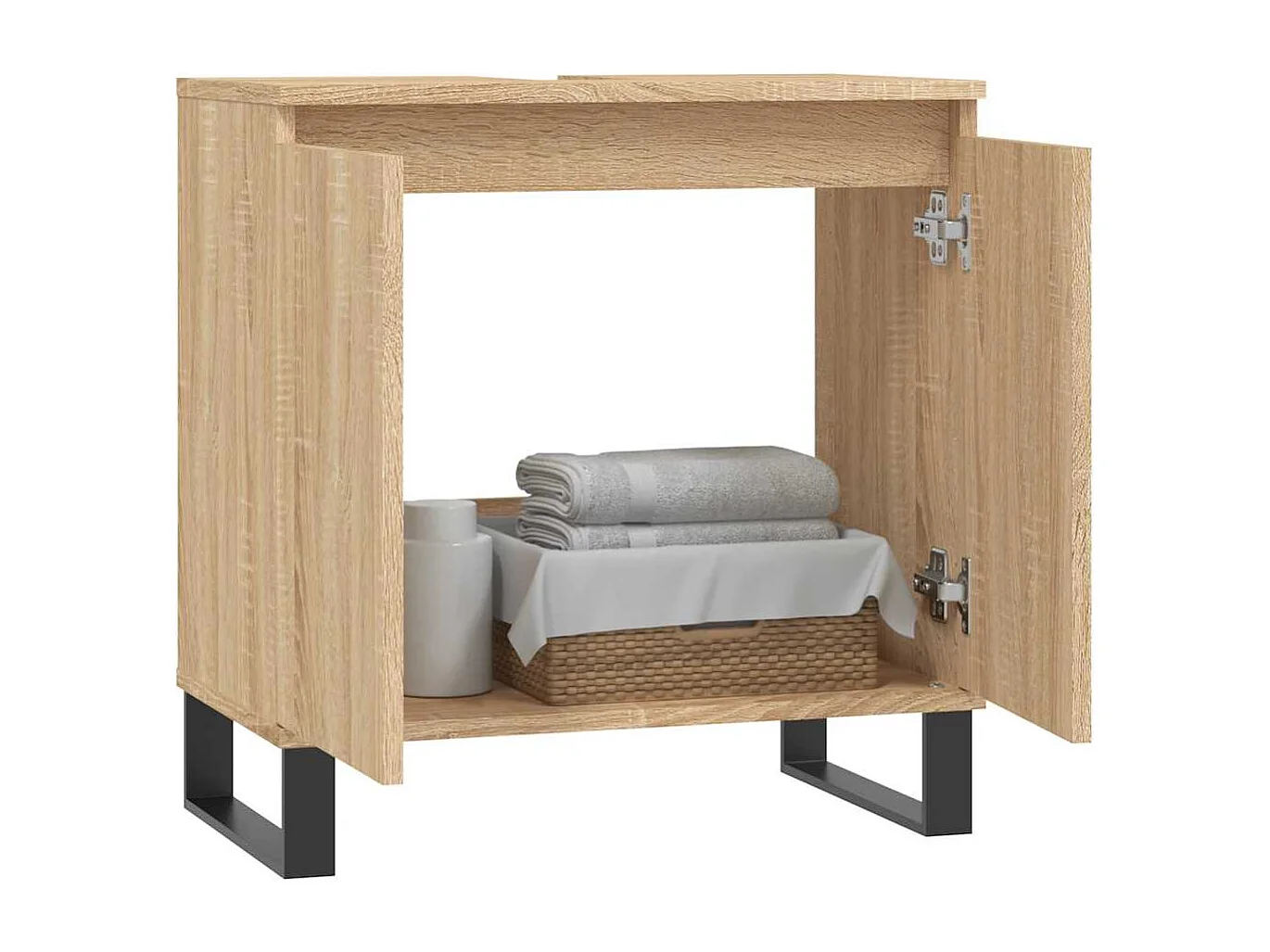 Mobile bagno in rovere Sonoma 58x33x60 cm in legno ingegnerizzato