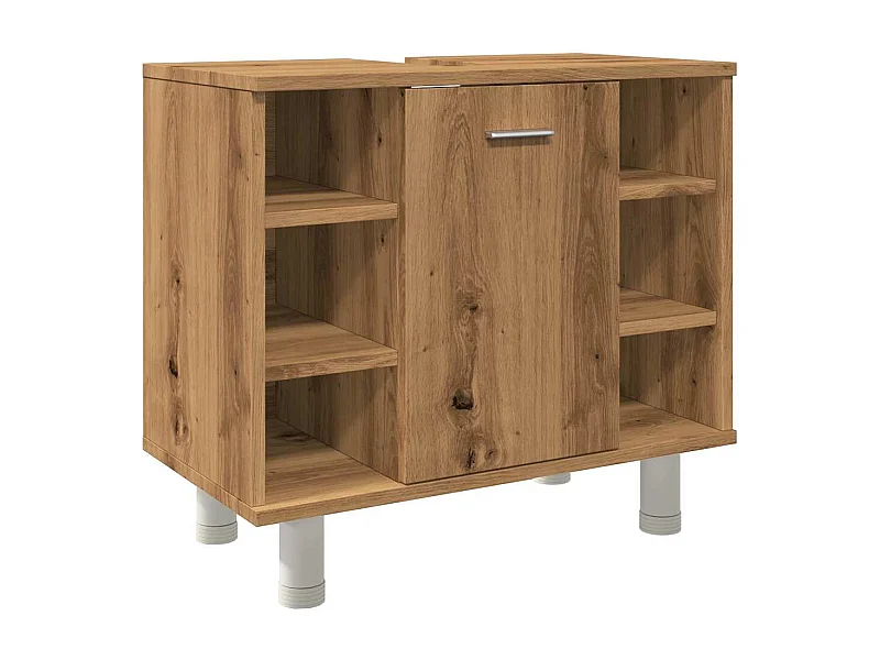 Mobile da bagno in rovere lavorato a mano 60x32x53,5 cm