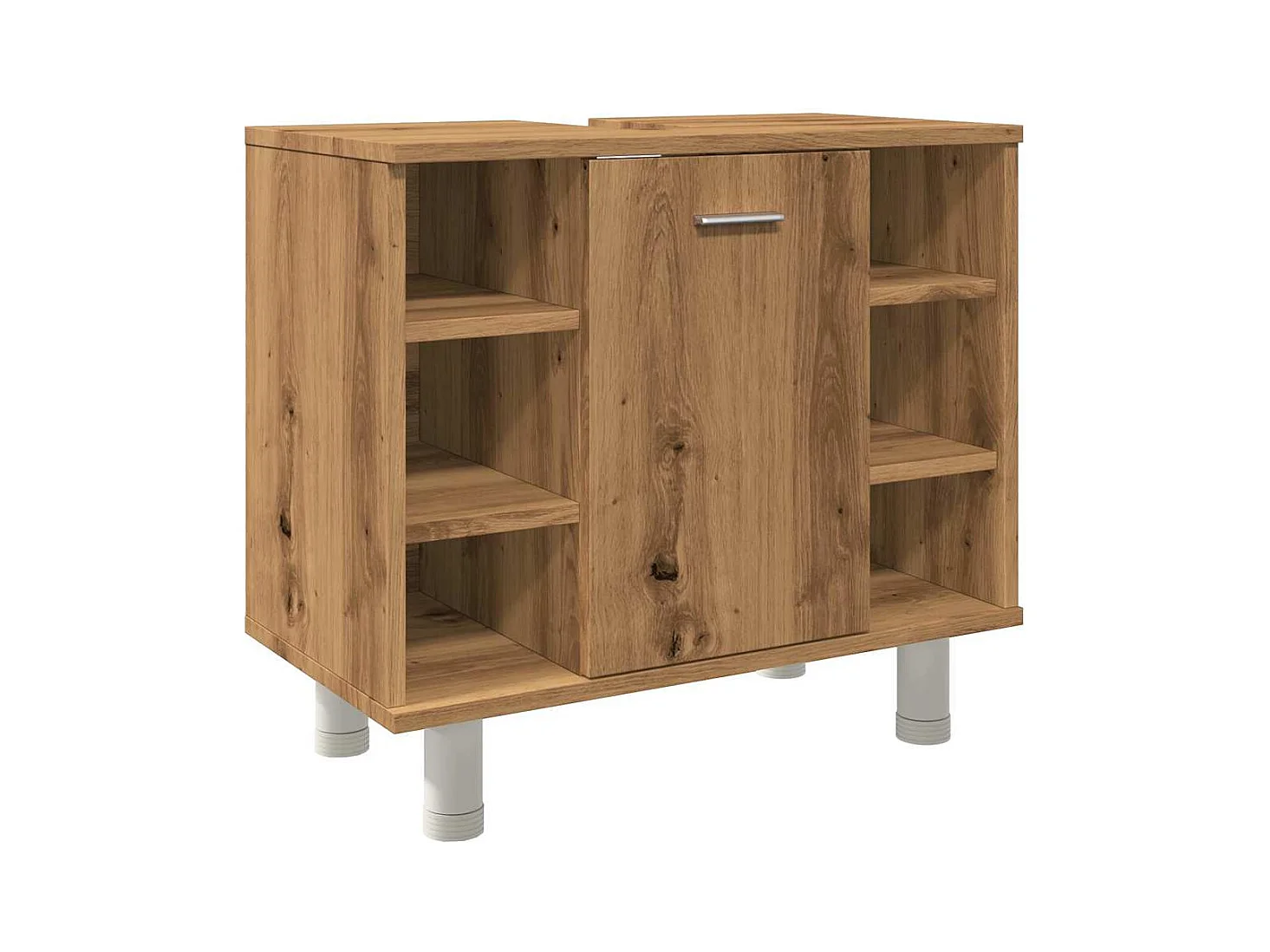 Mobile da bagno in rovere lavorato a mano 60x32x53,5 cm