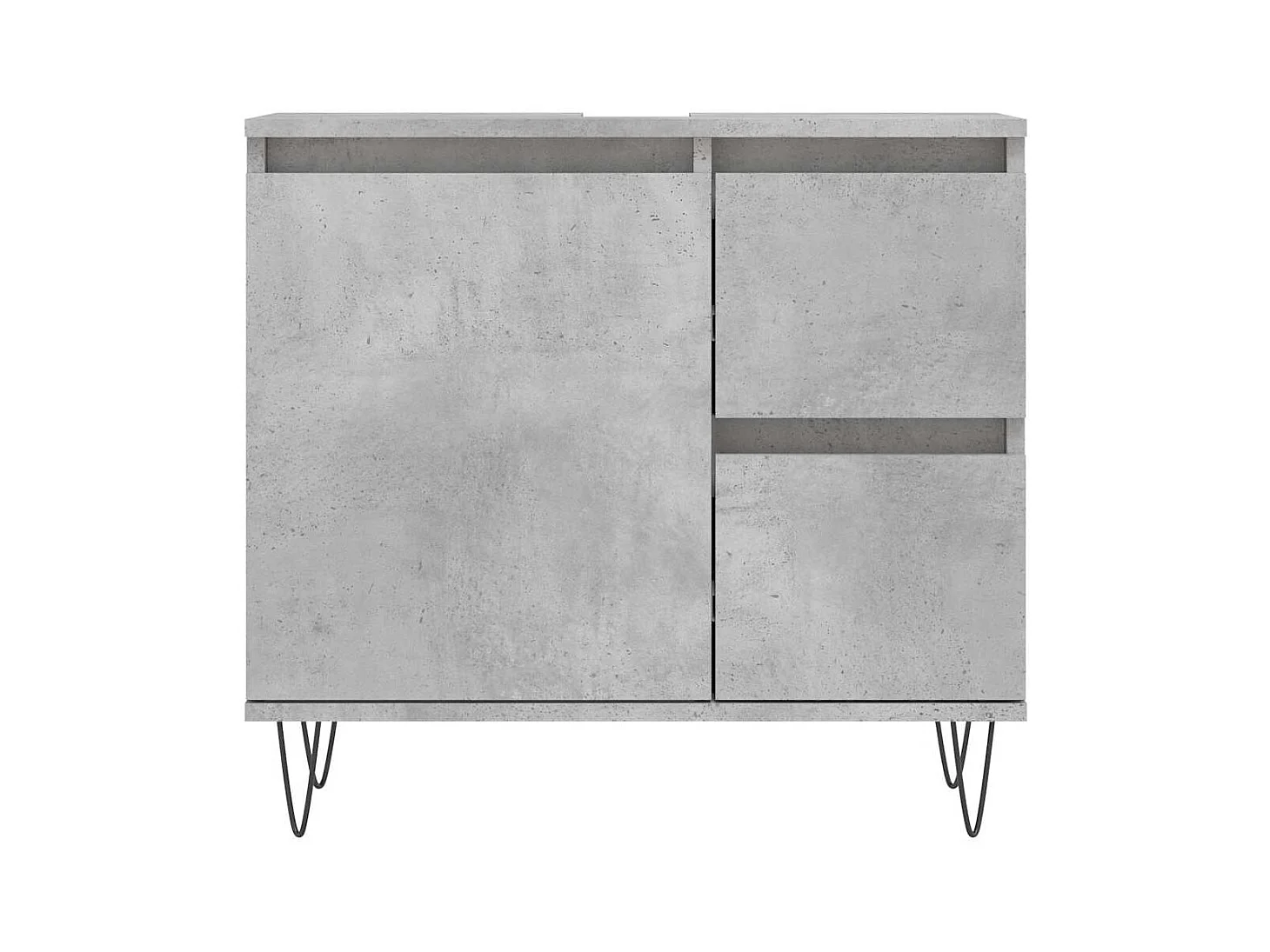 Mueble de baño gris hormigón 65x33x60 cm