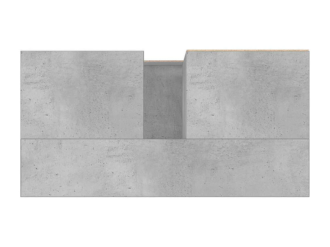 Mueble de baño gris hormigón 65x33x60 cm