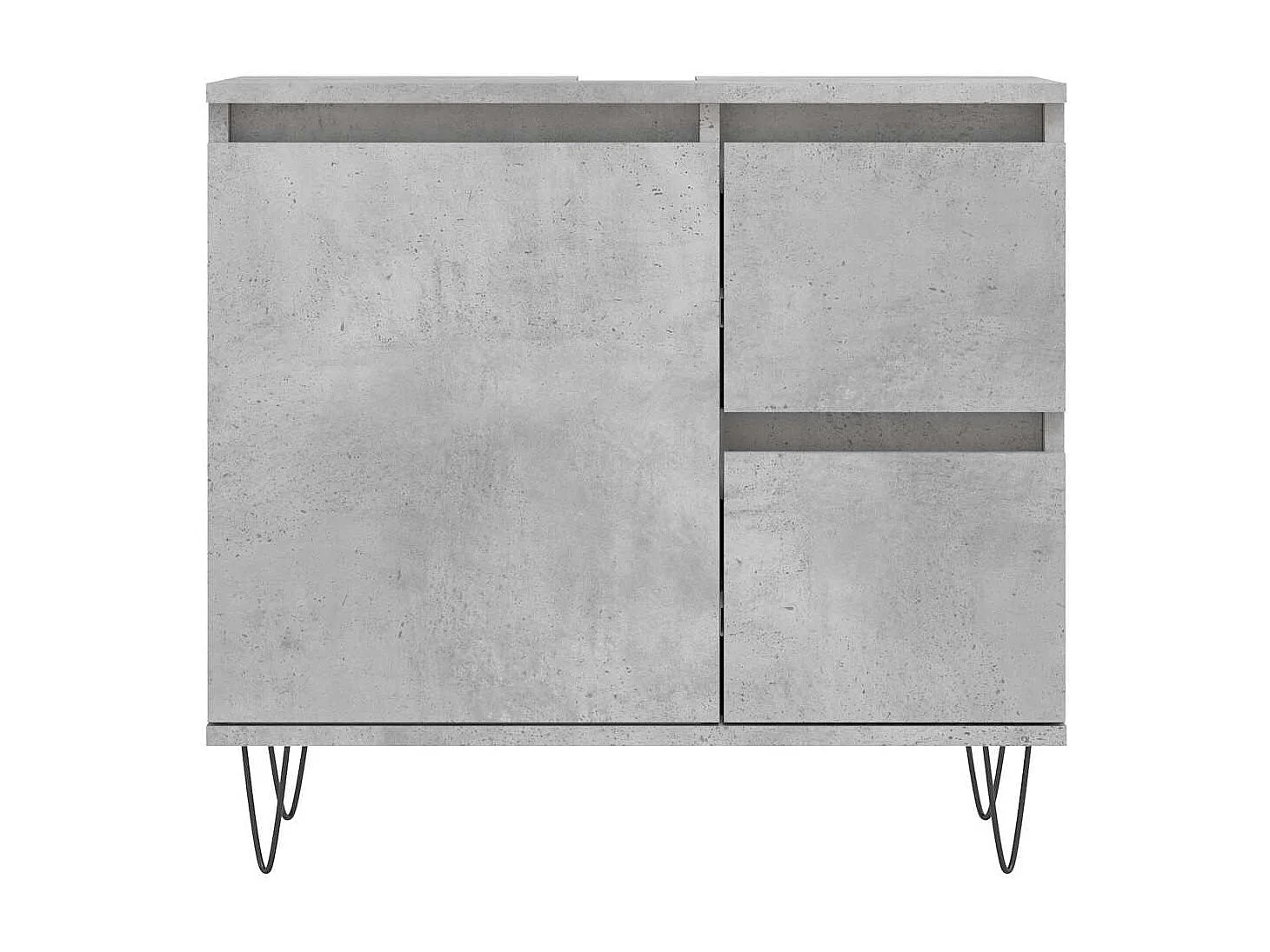 Mueble de baño gris hormigón 65x33x60 cm