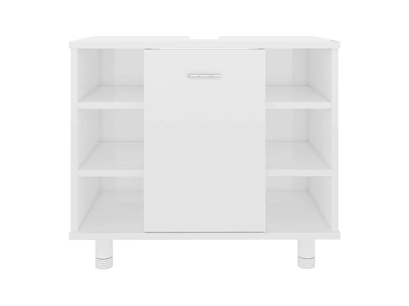 Badkamerkast glanzend wit bewerkt hout