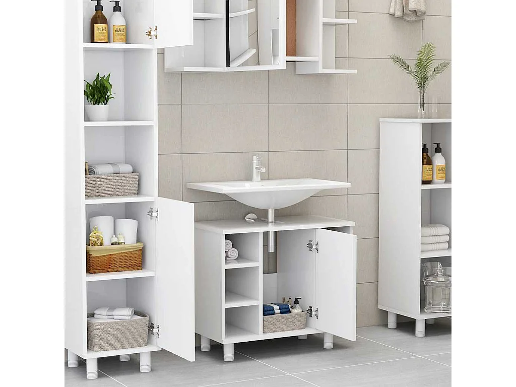 Mobile bagno Bianco 60x32x53,5 cm Legno ingegnerizzato