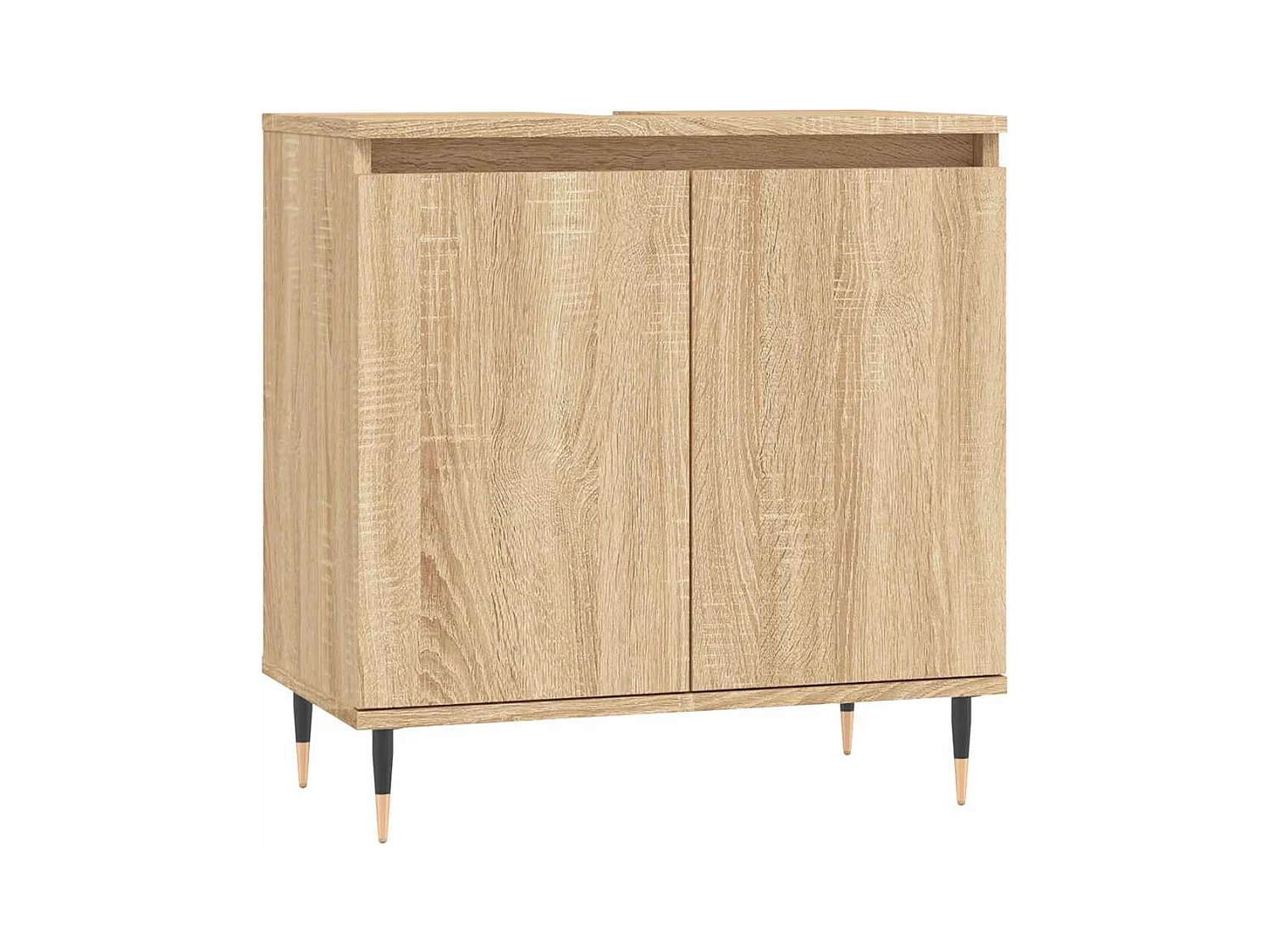 Sonoma eiken badkamerkast 58x33x60 cm bewerkt hout