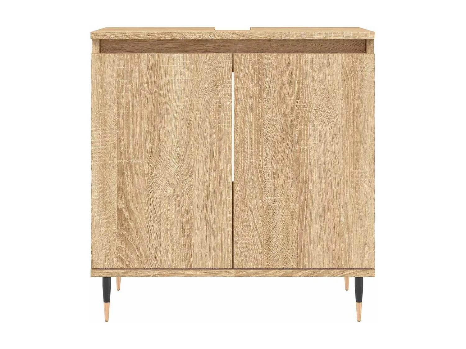 Sonoma eiken badkamerkast 58x33x60 cm bewerkt hout