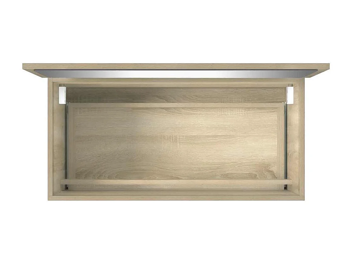 Mueble de baño con espejo roble Sonoma 80x38,5x45 cm