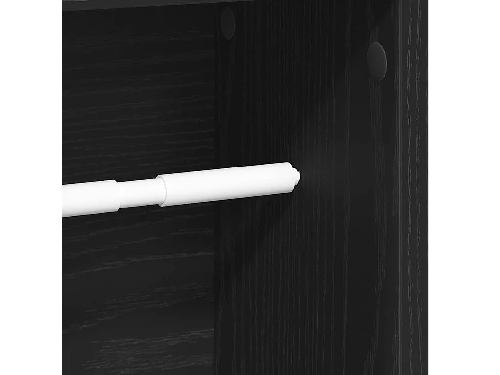 Badkamerkast met zwarte rolhouder 20,5x20x90 cm