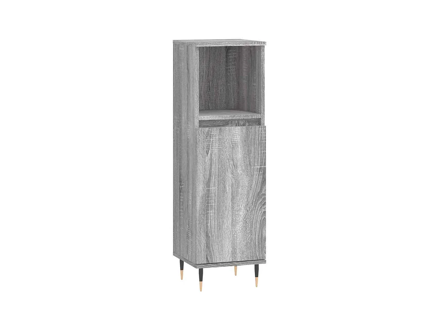 Mueble de baño Sonoma gris 30x30x100 cm