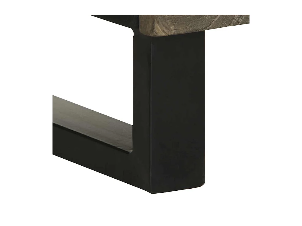 Zwarte badkamerkast 38x33x160 cm massief mangohout