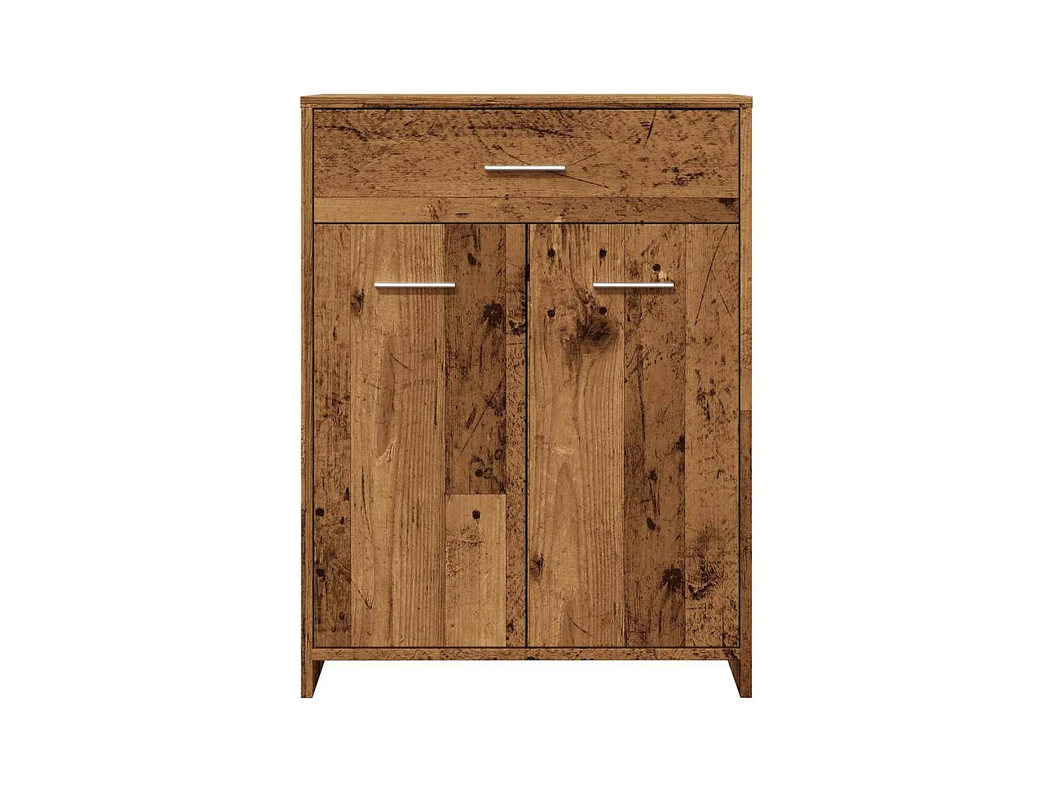 Badkamerkast oud hout 60x33x80 cm bewerkt hout