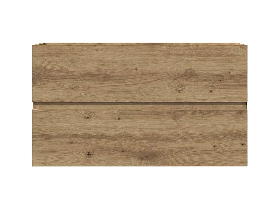 Hangende badkamerkast, handgemaakt eikenhout, 80x38,5x45cm