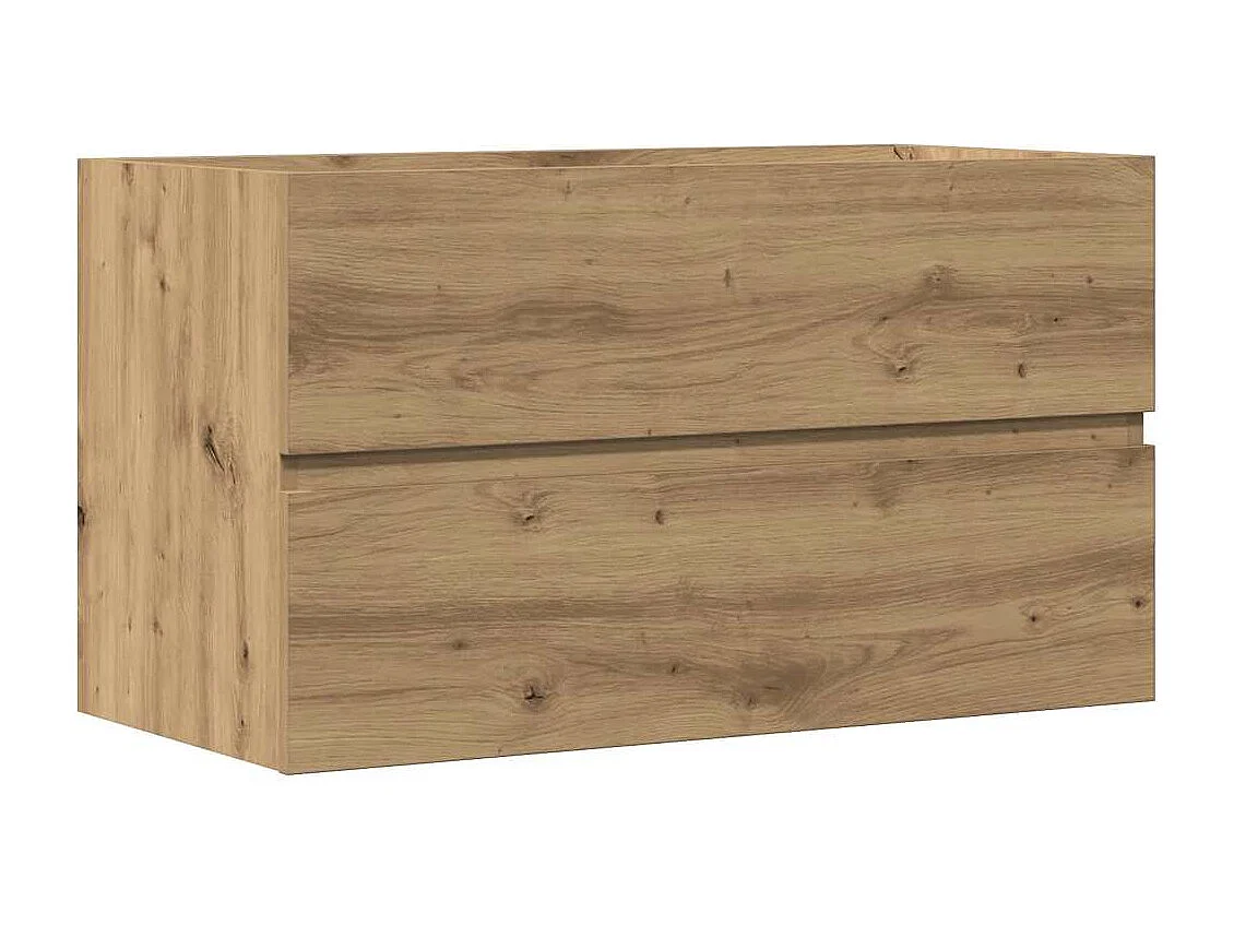 Mueble de baño suspendido, roble artesanal, 80x38,5x45cm