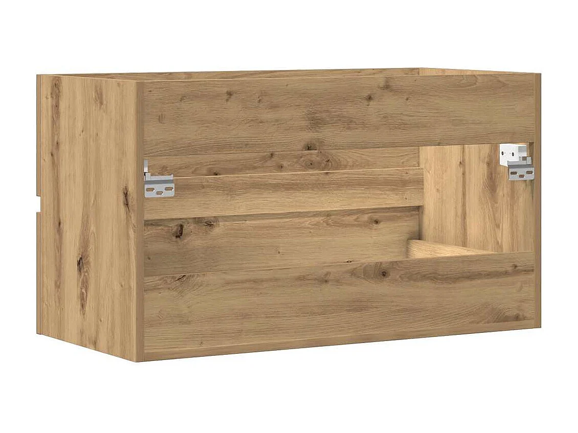 Mueble de baño suspendido, roble artesanal, 80x38,5x45cm