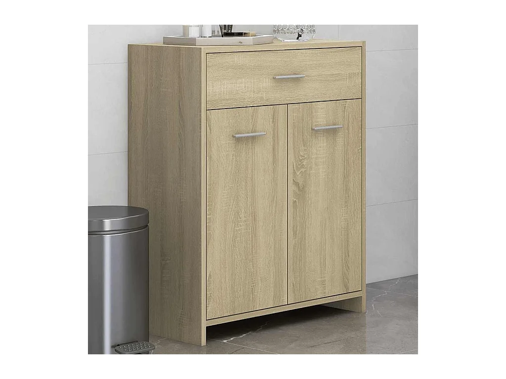 Badkamerkast Sonoma eiken 60x33x80 cm Spaanplaat