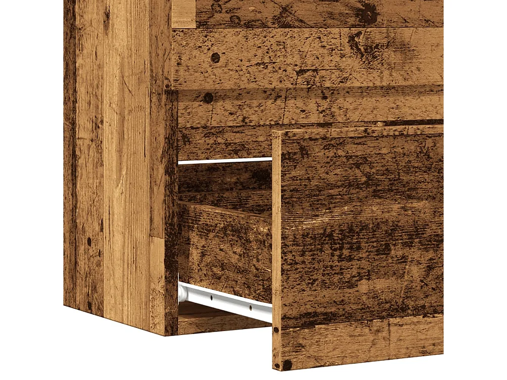 Badkamerkast oud hout bewerkt hout