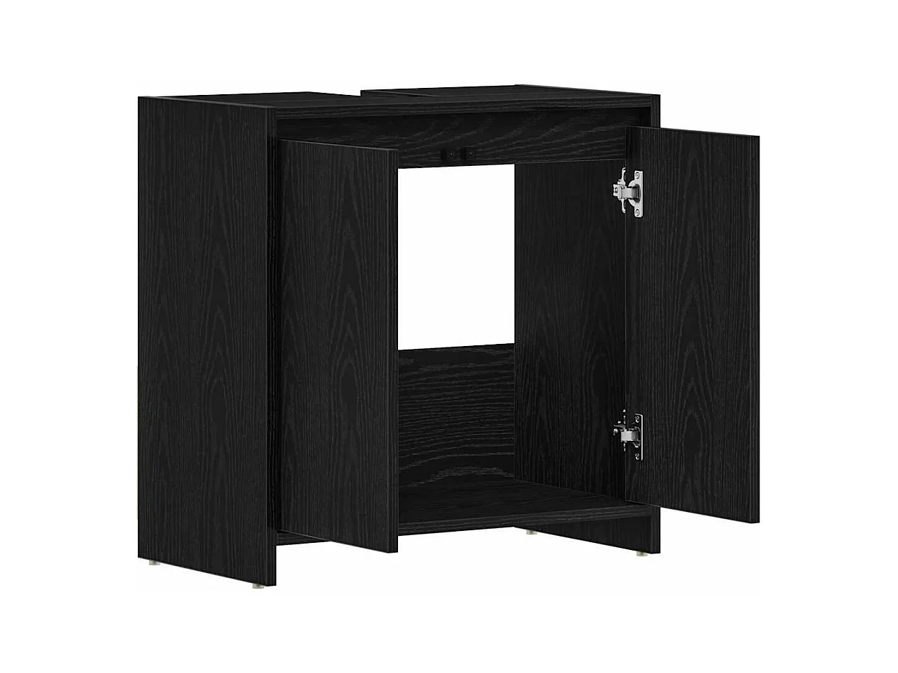 Mobile bagno in rovere nero 60x33x60 cm in legno ingegnerizzato