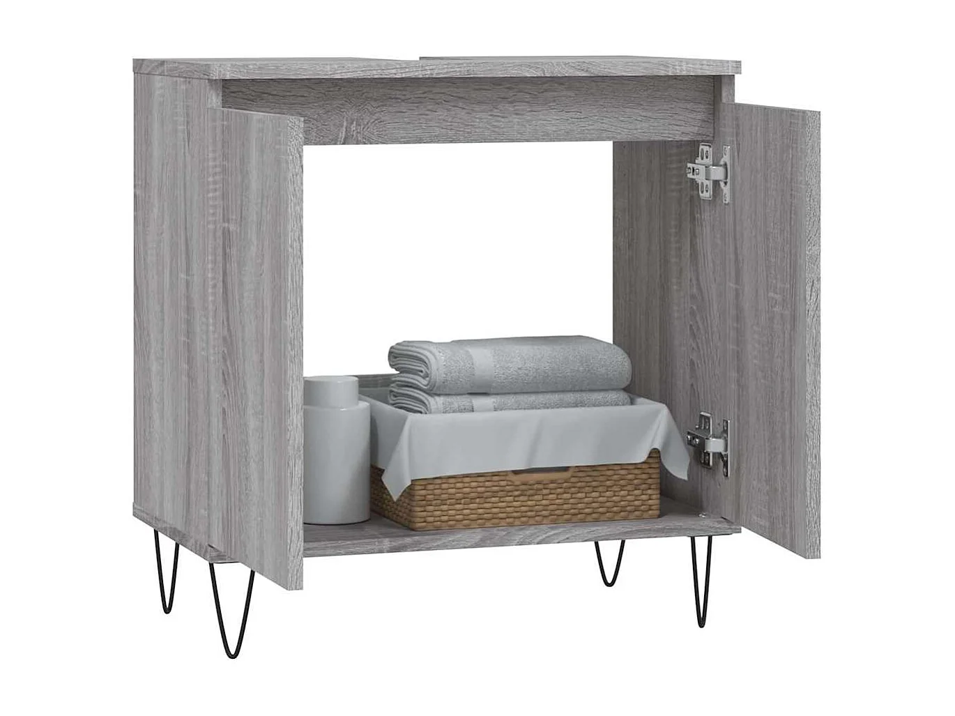 Mueble de baño Sonoma gris 58x33x60 cm madera de ingeniería