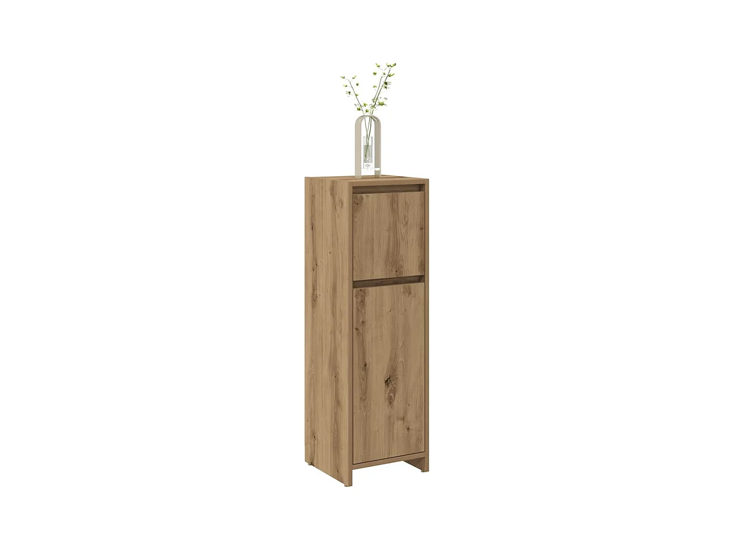 Badkamerkast eiken craft 30x30x95 cm bewerkt hout