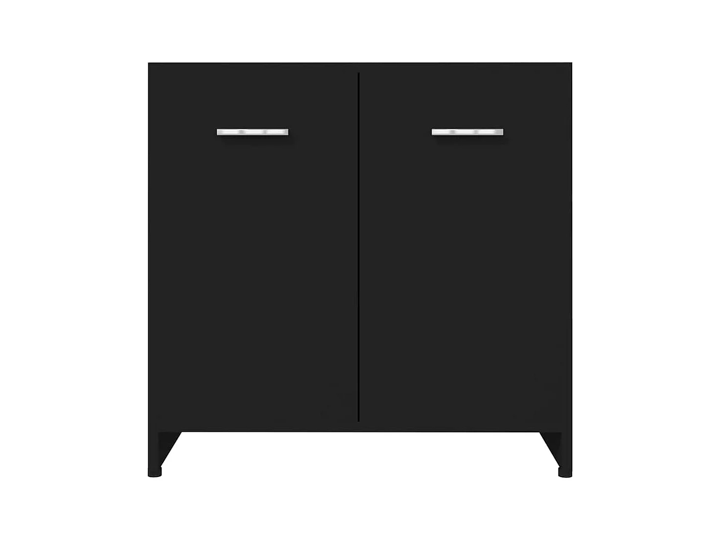 Zwarte badkamerkast 60x33x61 cm Technisch hout