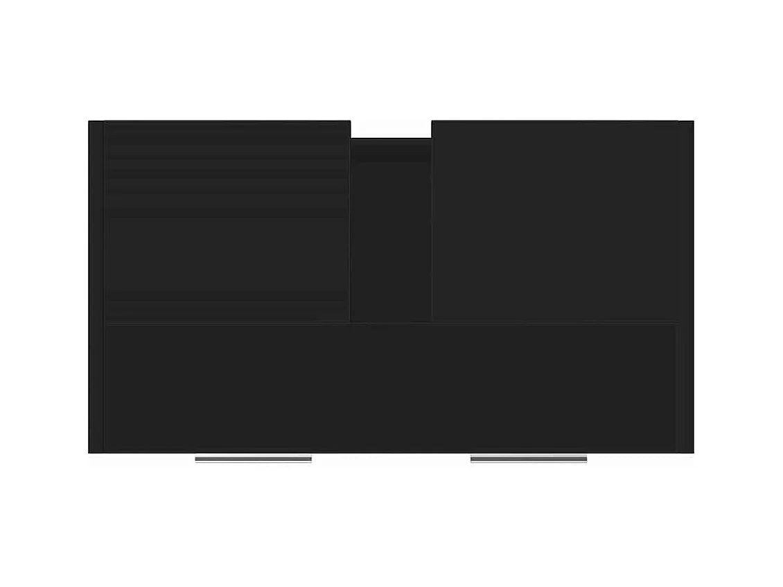 Zwarte badkamerkast 60x33x61 cm Technisch hout