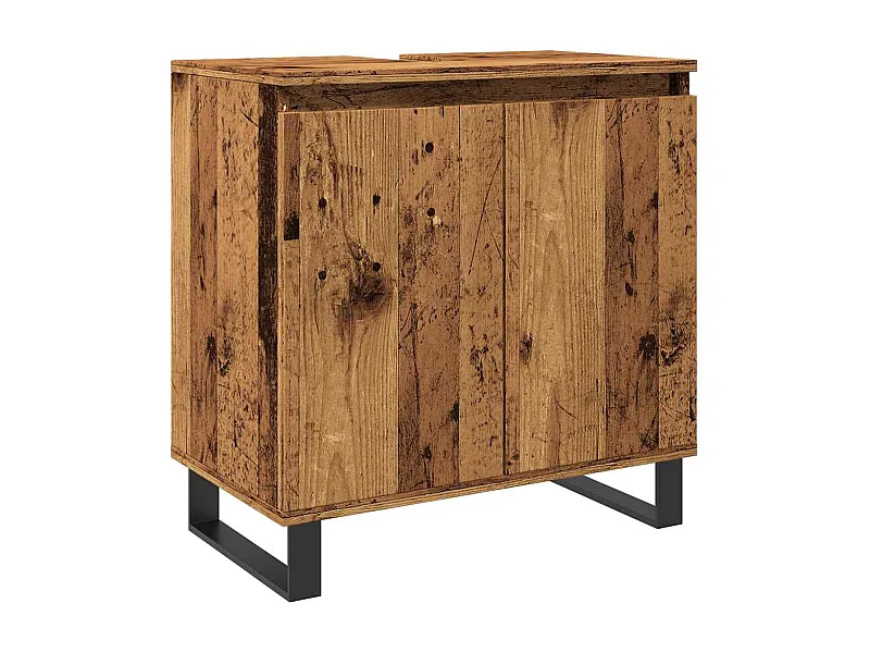 Armoire de salle de bain vieux bois 58x33x60 cm bois ingénierie