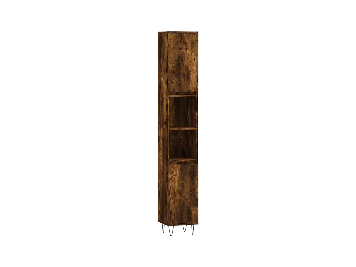 Armoire de bain chêne fumé 30x30x190 cm bois d'ingénierie