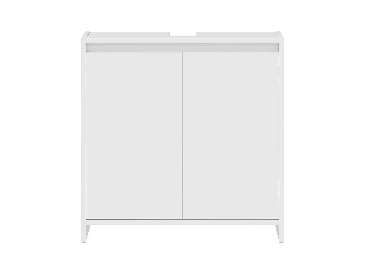 Badkamerkast glanzend wit bewerkt hout