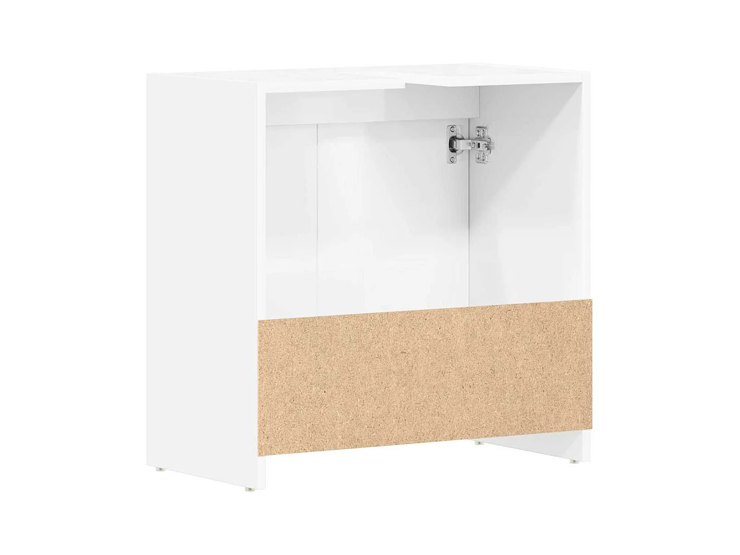 Badkamerkast glanzend wit bewerkt hout