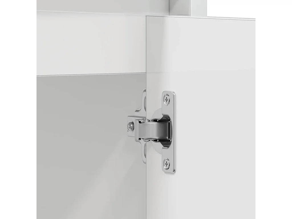 Mobiletto da bagno in legno ingegnerizzato bianco lucido