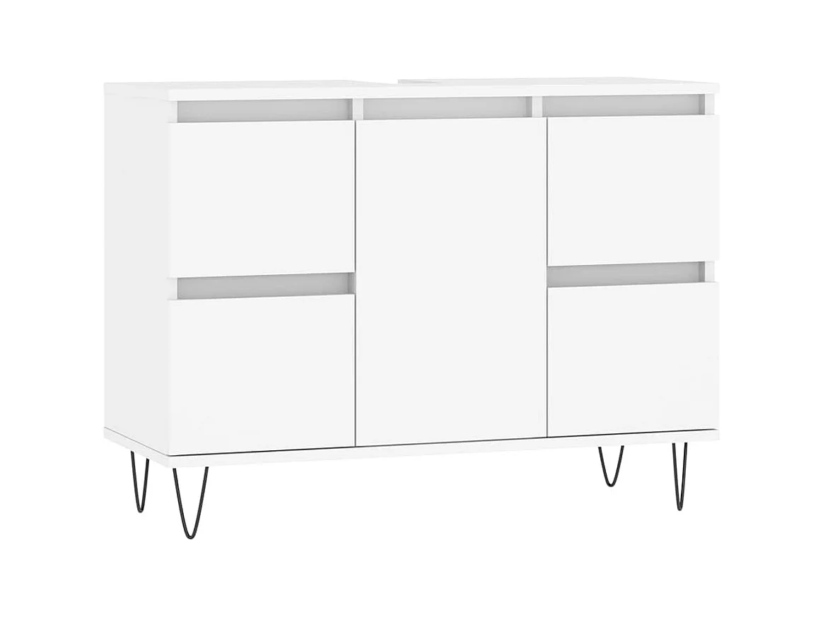 Witte badkamerkast 80x33x60 cm van bewerkt hout