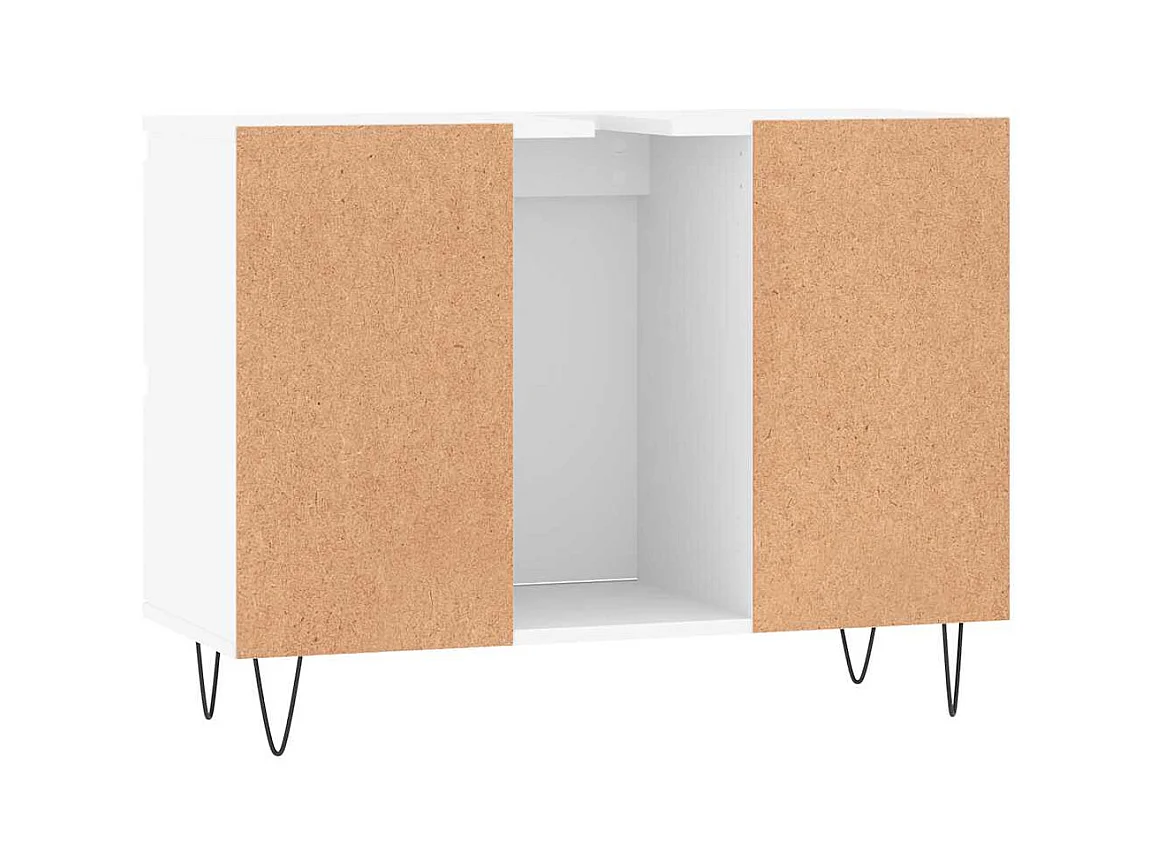 Witte badkamerkast 80x33x60 cm van bewerkt hout