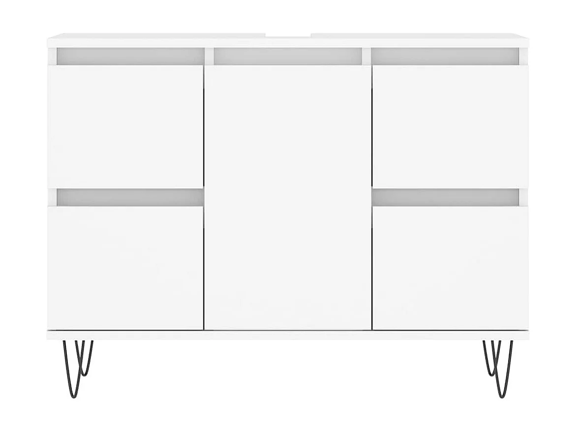 Mobile bagno bianco 80x33x60 cm in legno ingegnerizzato
