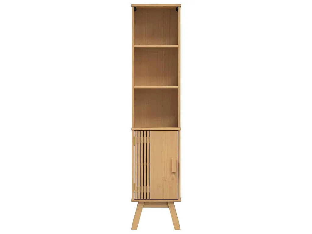Badezimmerschrank Braun 35x30x159 cm aus massivem Kiefernholz