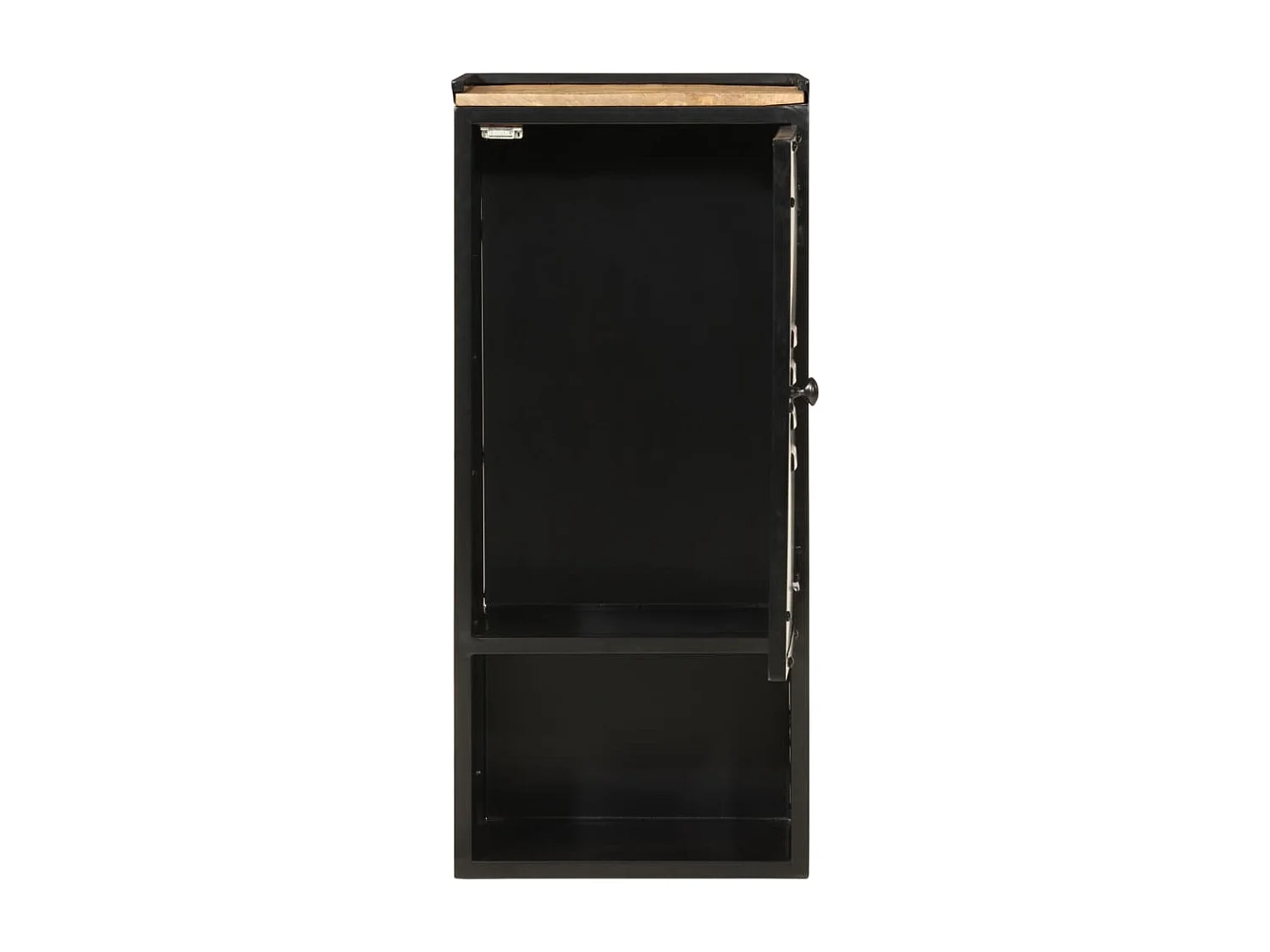 Armoire de salle de bain 40x27x90 cm fer et bois de manguier