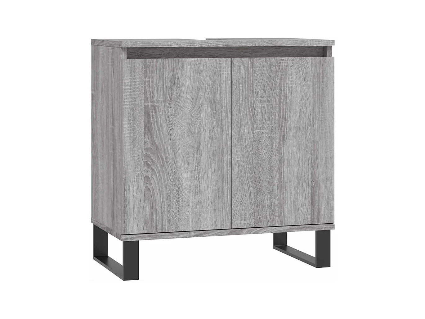 Mueble de baño Sonoma gris 58x33x60 cm madera de ingeniería